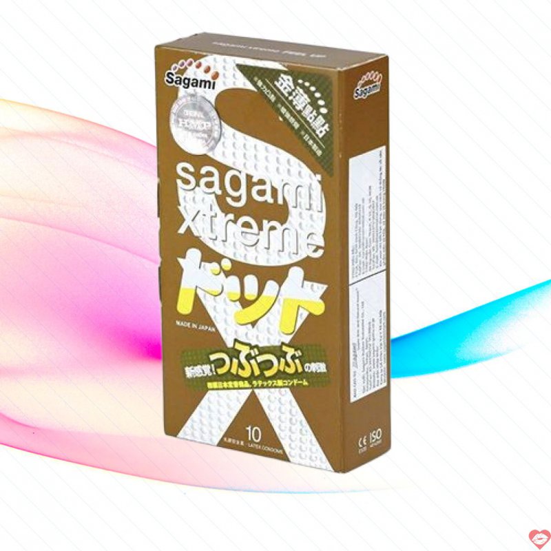 Bao cao su mỏng gai nhẹ Sagami Xtreme Feel Up hàng Nhật 