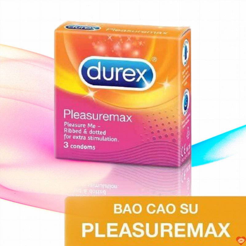 Bao cao su Durex Pleasuremax gân gai tăng khoái cảm chính hãng 