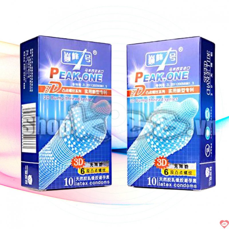 Bao Cao Su Siêu Gai 3D PEAK ONE Mềm Mại Kích Thích Mạnh 