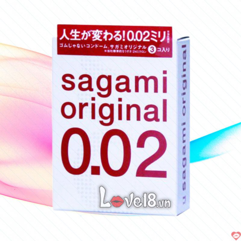 Bao cao su Original Sagami 0.02 siêu mỏng Nhật Bản nhập khẩu 