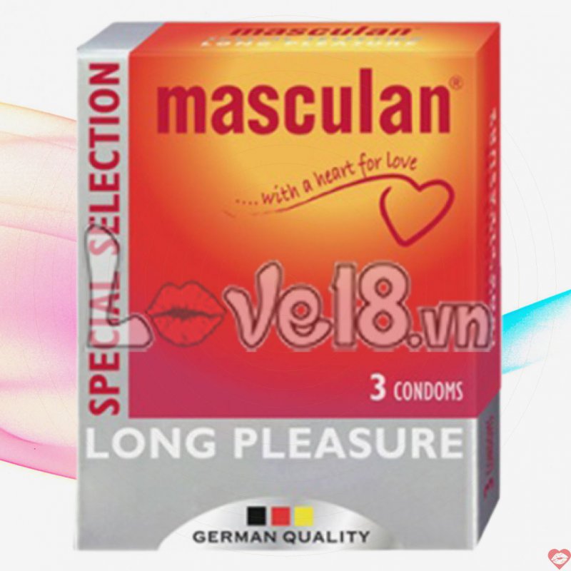 Bao cao su kéo dài Masculan hộp 3 cái chống tuột siêu bền 