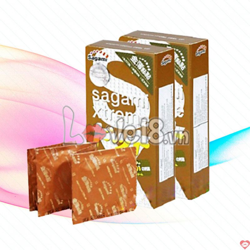 Bao cao su gai siêu mỏng Sagami Xtreme Feel Up hộp 10 cái Nhật 