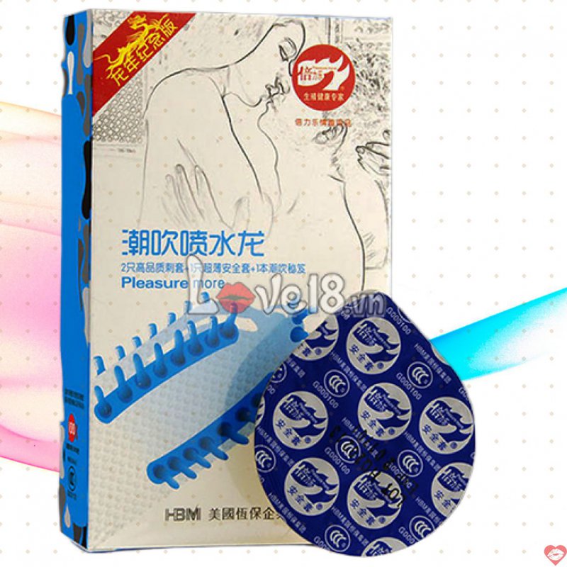 Bao Cao Su Gai Râu Bi Gold Tăng Khoái Cảm Kích Thích Điểm G 