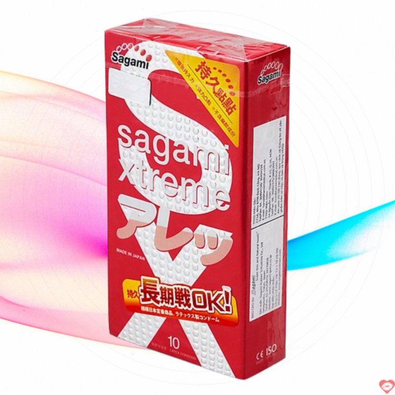 Bao Cao Su Sagami Xtreme Feel Long 10s Siêu Mỏng Gân Gai 
