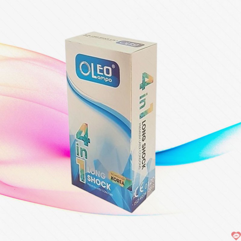 Bao Cao Su Oleo Lampo Long Shock 4in1 Siêu Mỏng Gân Gai Mát Lạnh 