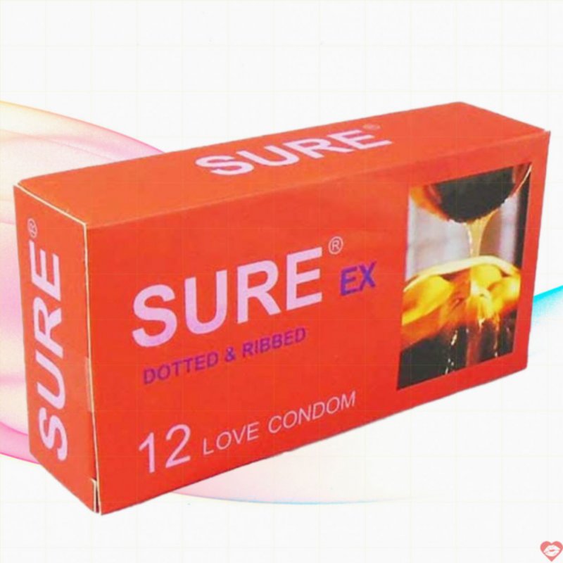 Bao cao su Sure Đỏ bạc hà mát lạnh, kéo dài thời gian, kích thích 