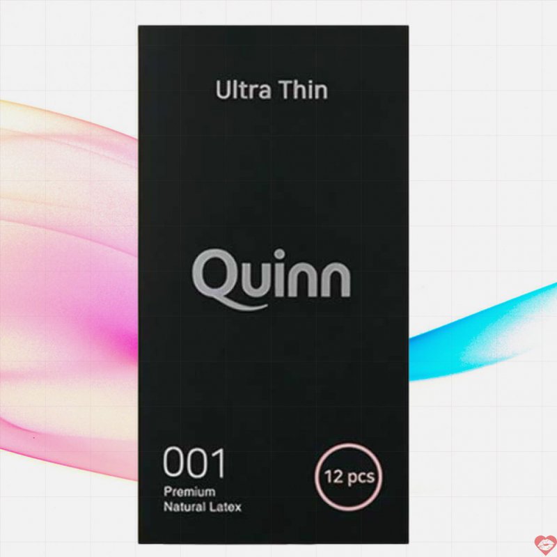 Bao cao su Quinn Ultra Thin 0.01 siêu mỏng siêu dai gel bôi trơn ôm sát 
