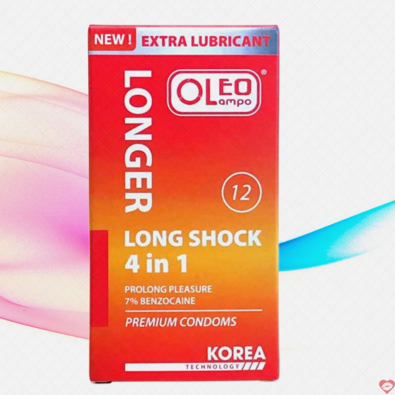 Bao cao su Oleo Lampo 4in1 gai gân tăng khoái cảm kéo dài quan hệ 