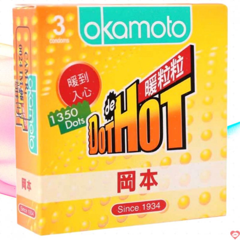 Bao cao su Okamoto Dot de Hot gai gân siêu mỏng dẫn nhiệt nhanh 