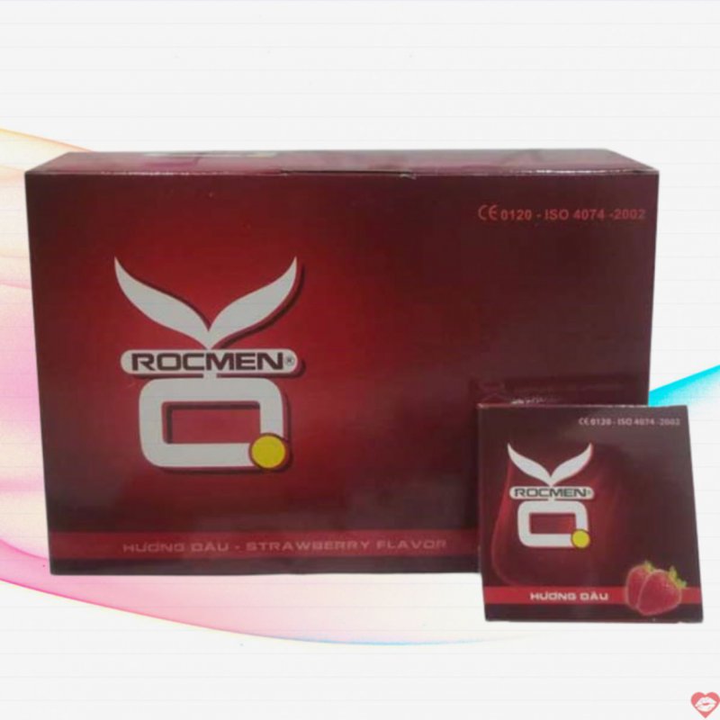 Bao cao su OK Rocmen hương dâu ôm sát 52mm mượt mà thơm ngọt 