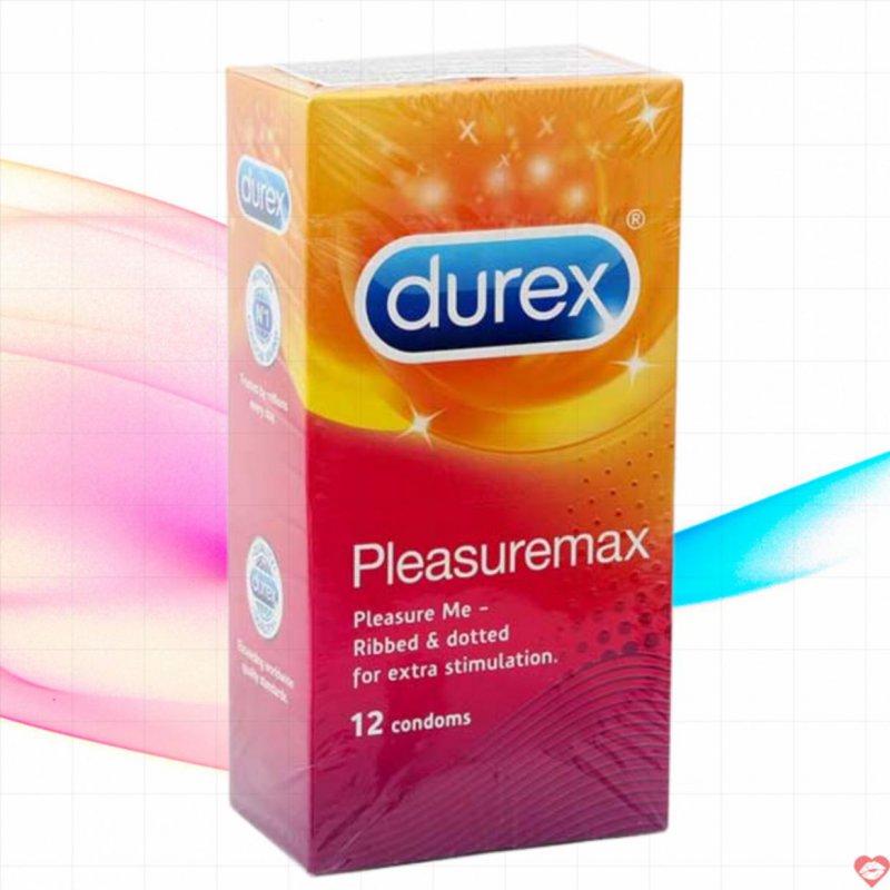 Bao cao su Durex Pleasuremax gân gai kích thích cực đỉnh size 56mm 