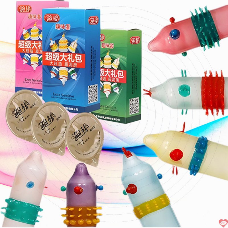 Bao cao su siêu gai râu Runbo Big hộp 6 cái nhiều kiểu 