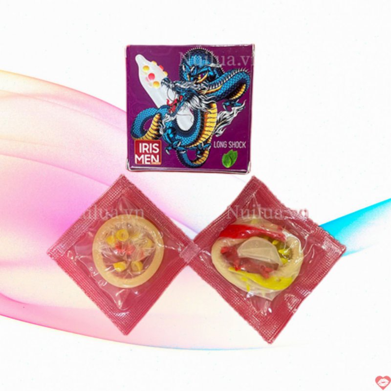 Bao cao su Iris Men bi gai lớn hộp 2c tăng khoái cảm mạnh 