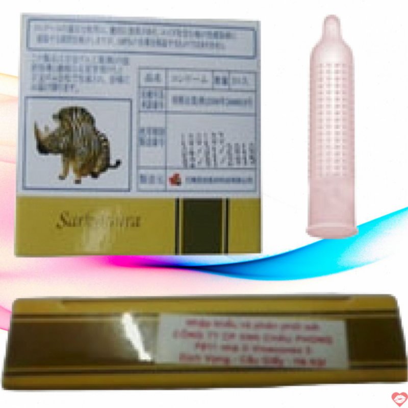 Bao cao su Sarkamura Charm 3 cái hạt nổi siêu mỏng cảm giác chân thật 