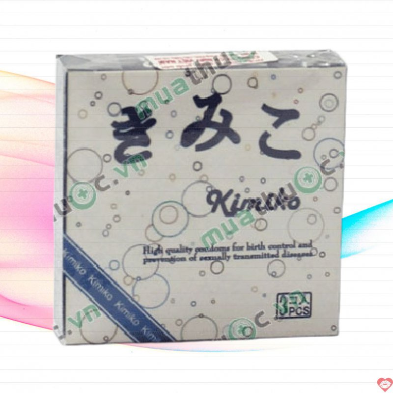 Bao cao su Kimiko hộp 3 chiếc không mùi không độc tố an toàn 