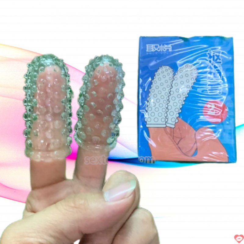 Bao đôn gai 2 ngón tay silicon mềm mại tăng khoái cảm 