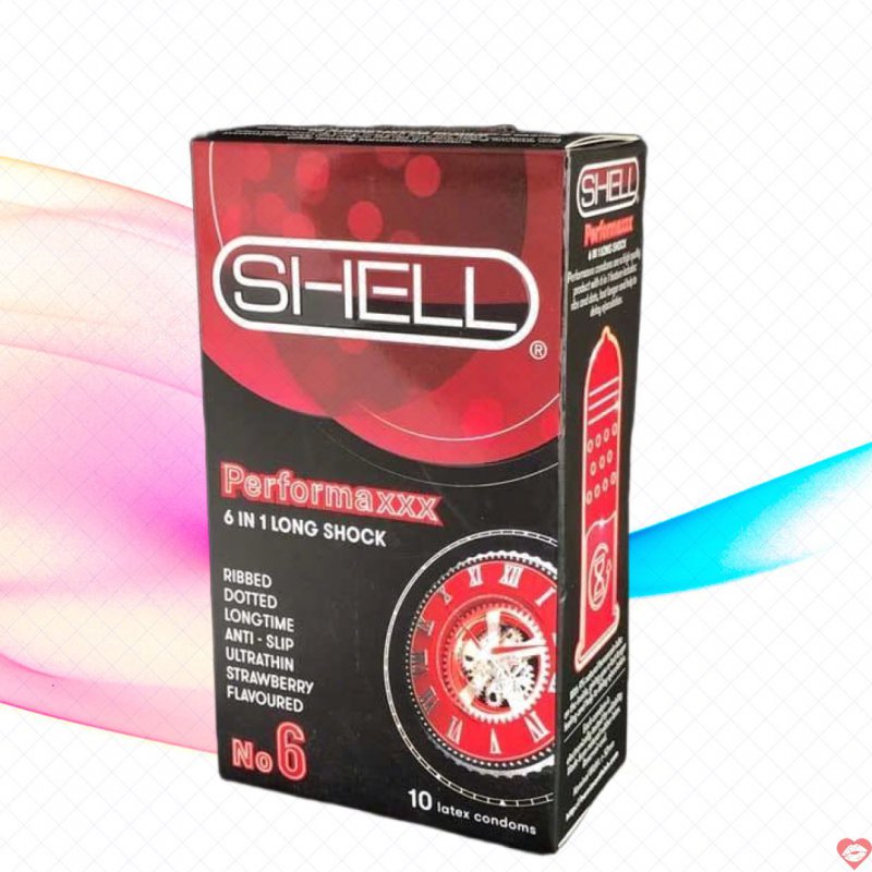 Bao Cao Su Shell Premium 6in1 Cao Cấp Latex Thiên Nhiên 