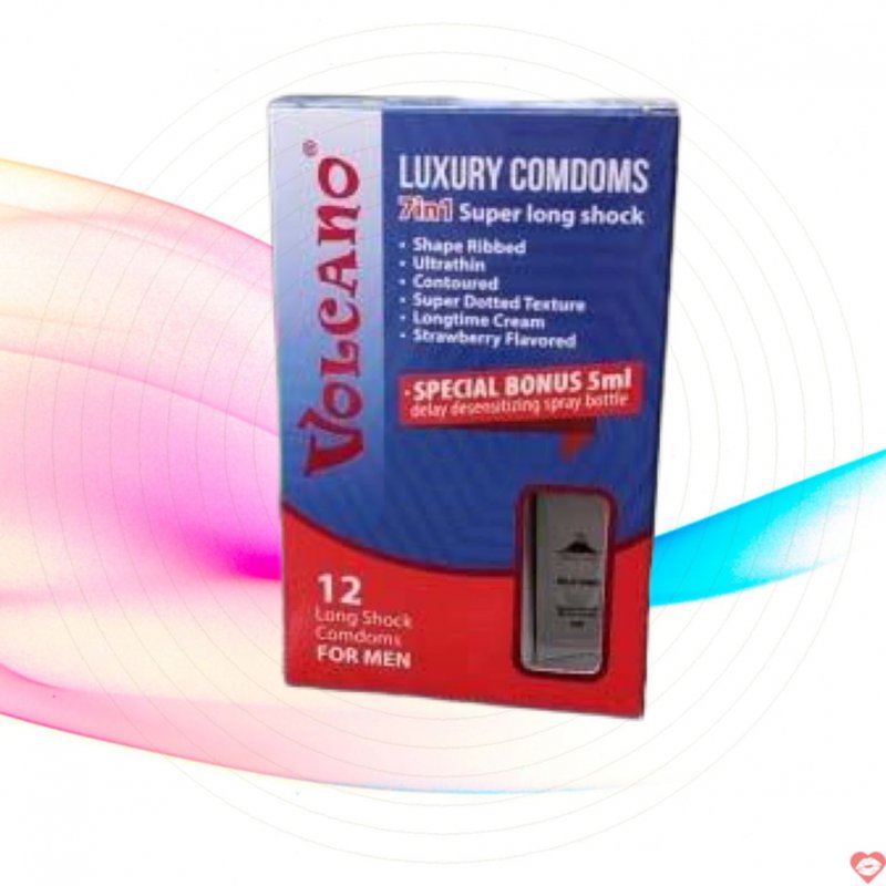 Bao cao su Volcano Luxury 7in1 mới cao cấp mượt mịn 