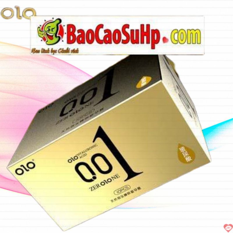 Bao cao su Olo 001 Gold siêu mỏng gân gai kéo dài giá tốt 