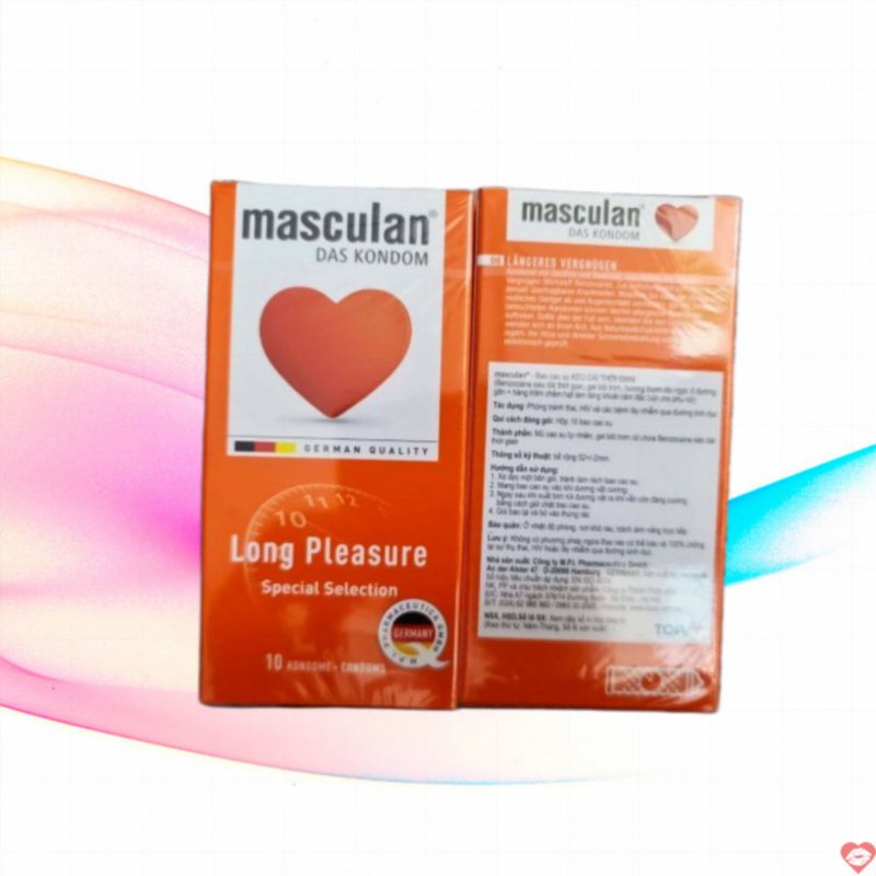 Bao cao su Masculan Long Pleasure cao cấp kéo dài thời gian quan hệ an toàn 