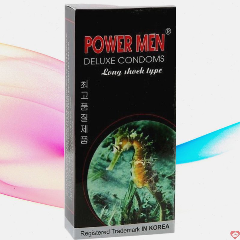 Bao cao su Power Men Cá ngựa chống xuất tinh sớm siêu mỏng bi nổi 