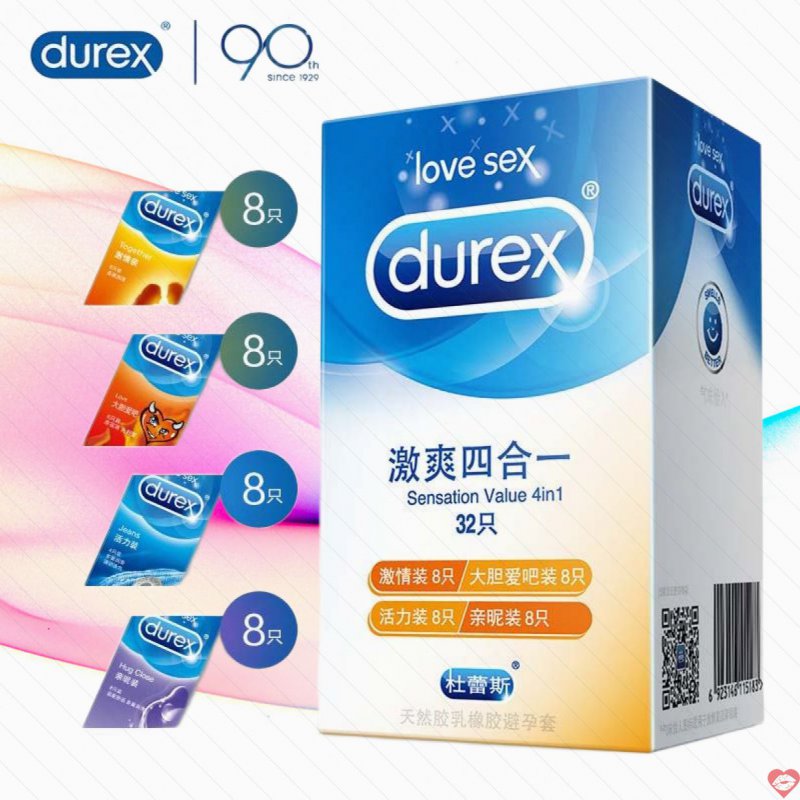 Bao cao su Durex Bold Love 32c mix 4 loại kích thích tăng khoái cảm 