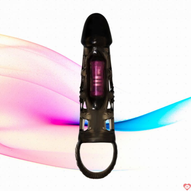 Bao cao su đôn dên lưới có rung silicon mềm kéo dài 