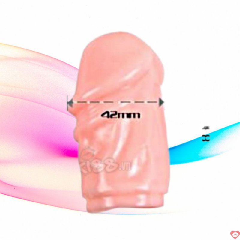 Bao đôn đầu khấc silicon mềm dẻo tăng kích thước Sextoy nam 
