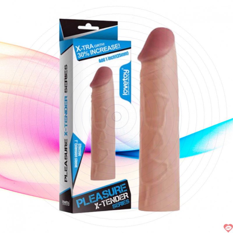 Bao cao su đôn dên Lovetoy Pleasure X-Tender tăng kích thước 25mm siêu mềm mại an toàn 