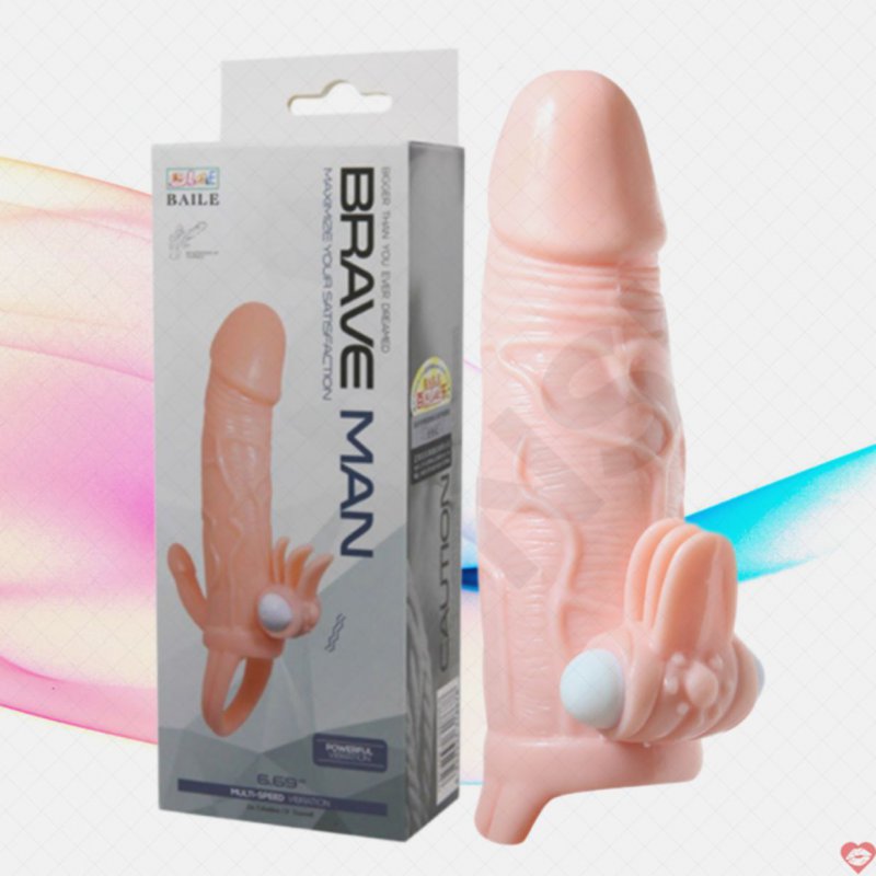 Bao cao su đôn dên rung Baile Braveman 6.69 inch siêu kích thích 