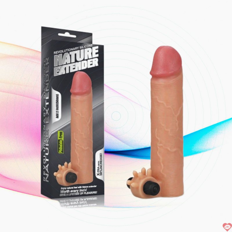 Bao cao su đôn dên rung Lovetoy Nature Extender tăng dài 38mm 