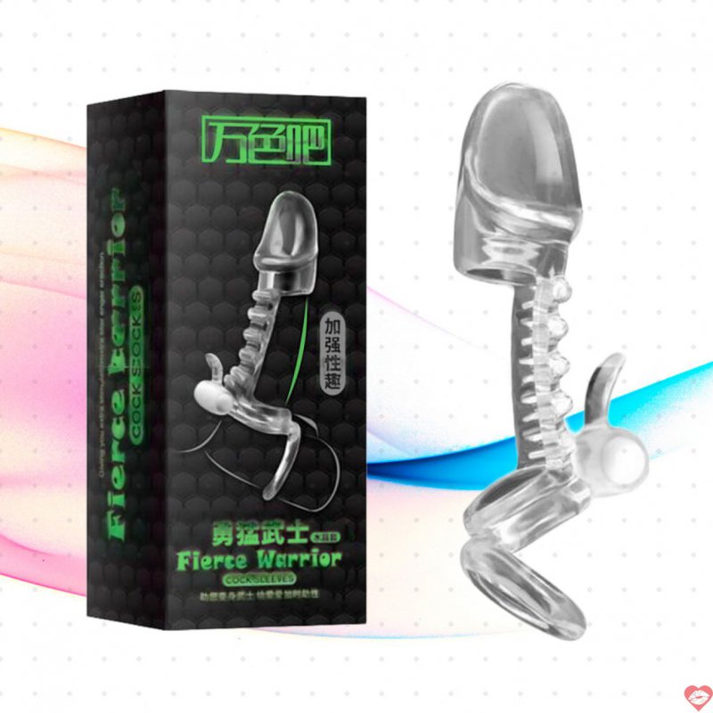 Bao cao su đôn dên rung Fierce Warrior nhiều gờ xoắn chống tuột chắc 
