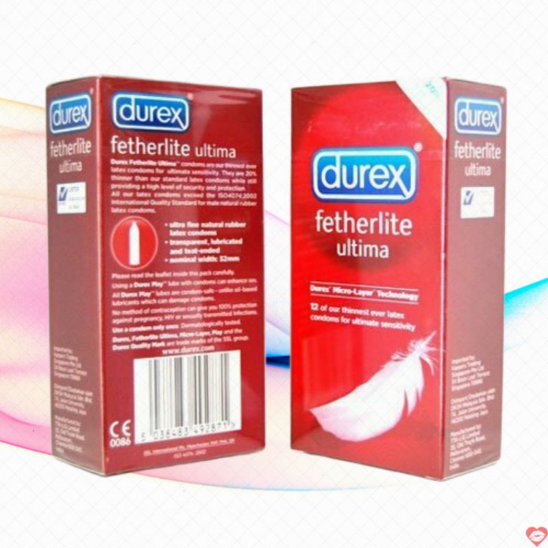 Bao cao su siêu mỏng thương hiệu Durex Fetherlite Ultima - SHP455
