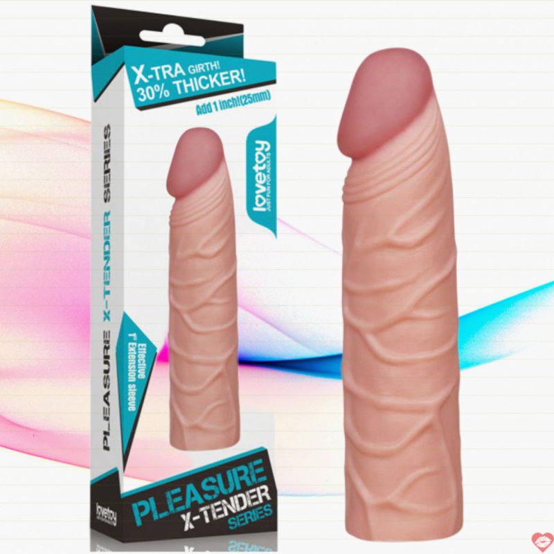 Bao cao su đôn dên LoveToy Pleasure X-tender tăng kích thước 25mm