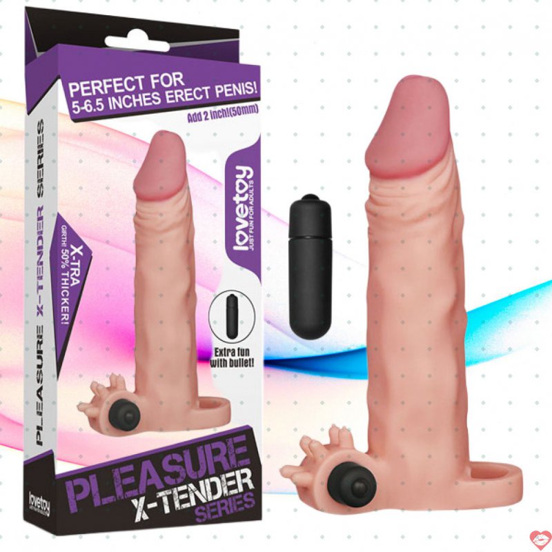 Bao cao su đôn dên Lovetoy rung cực mạnh tăng kích thước 2  hàng Mỹ 