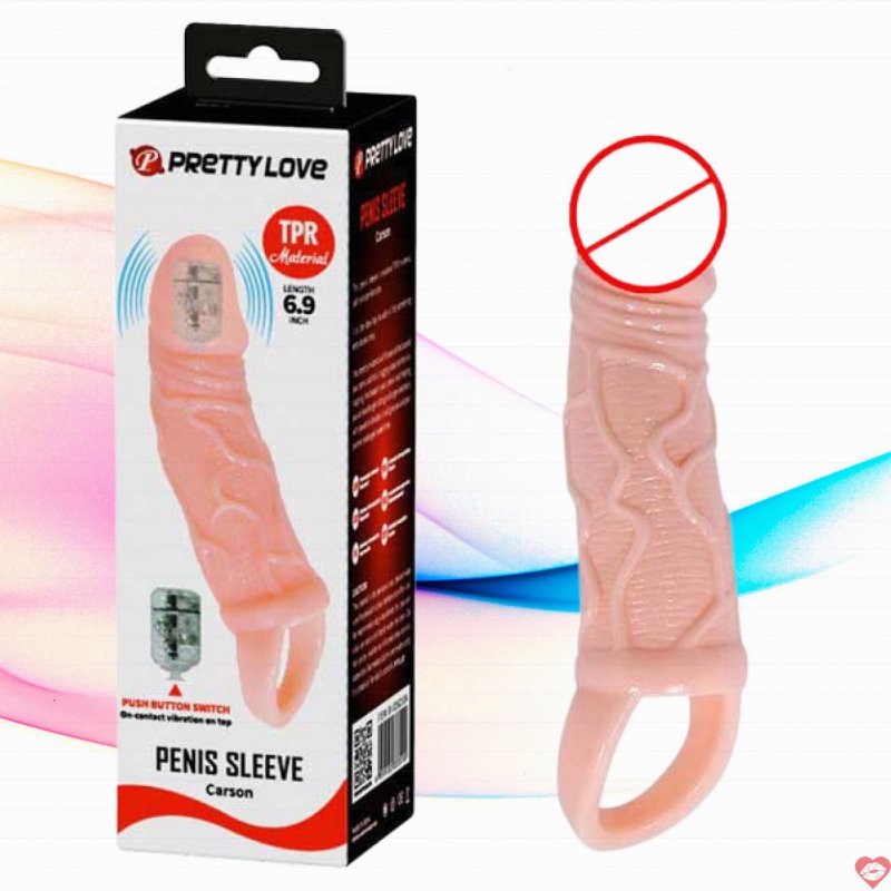 Bao Cao Su Đôn Dên Pretty Love 6.9 inch Rung Đầu Có Quai Đeo