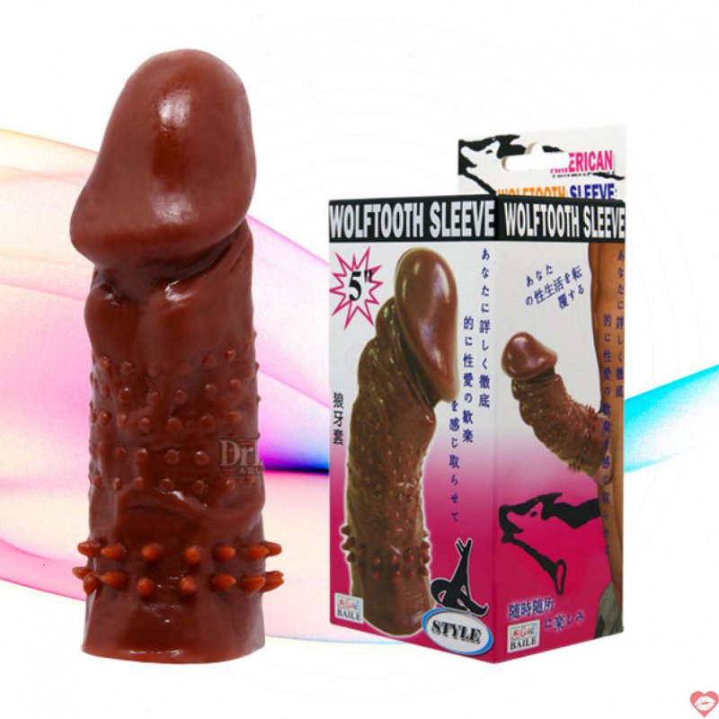 Bao Cao Su Gai Wolftooth Đôn Đên Tăng Kích Thước Mềm Mại 
