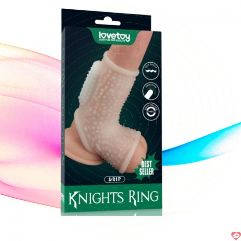 Khúc đôn silicon tròng bìu Lovetoy gai nhám có rung