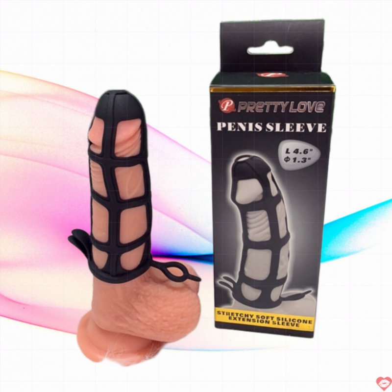 Bao Cao Su Đôn Silicon Lưới Mềm Mịn - Có Kèm Vòng Đeo Vào Trứng - Prettylove