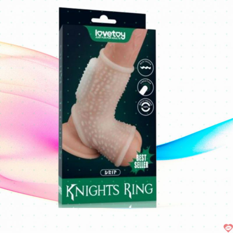 Khúc đôn silicone tròng bìu Lovetoy gai nhám có rung BD15C