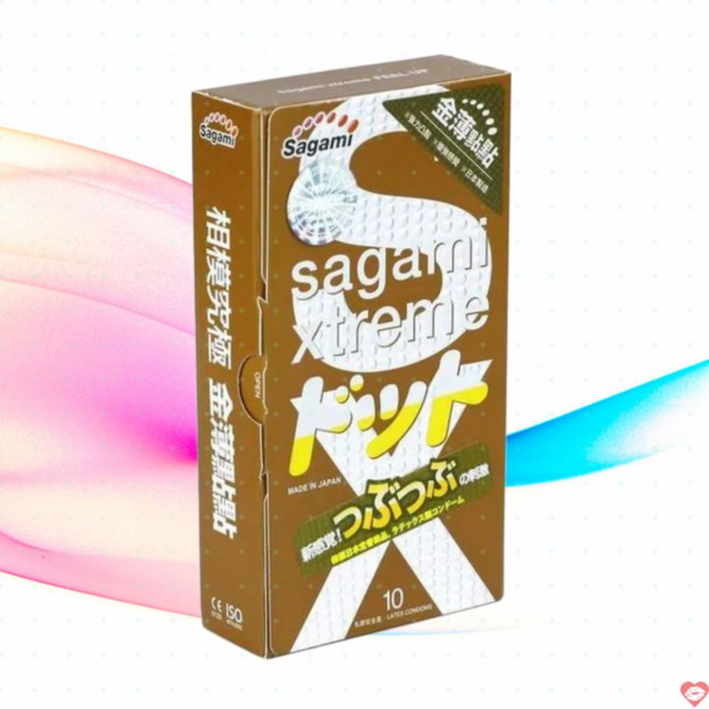 Bao Cao Su Sagami Xtreme Feel Up – Hộp 10 Chiếc Siêu Mỏng Có Gân Gai