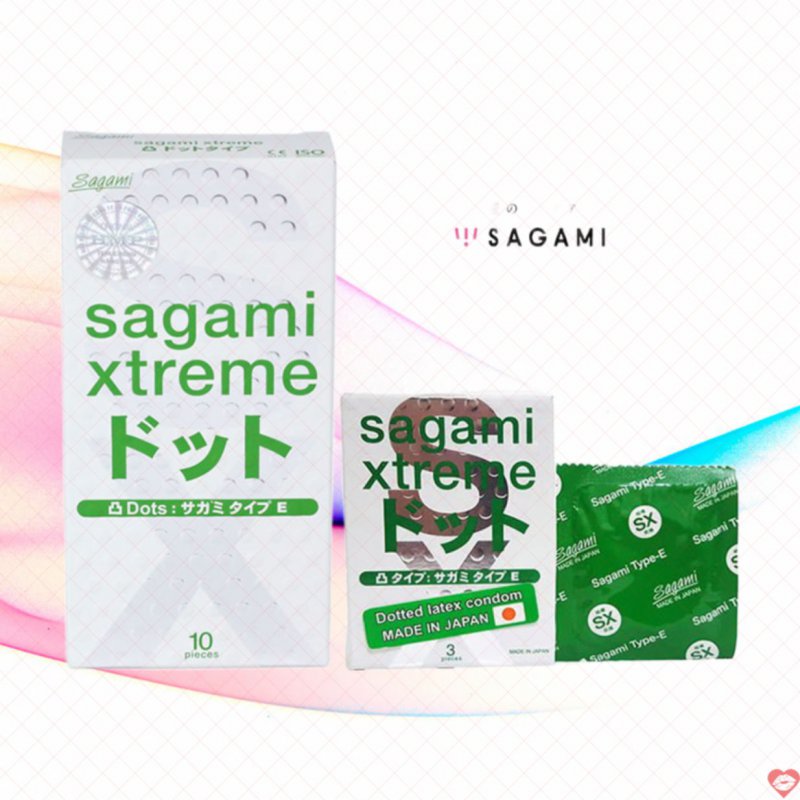 Bao Cao Su Sagami Xtreme Dots Type – Có Gân Gai