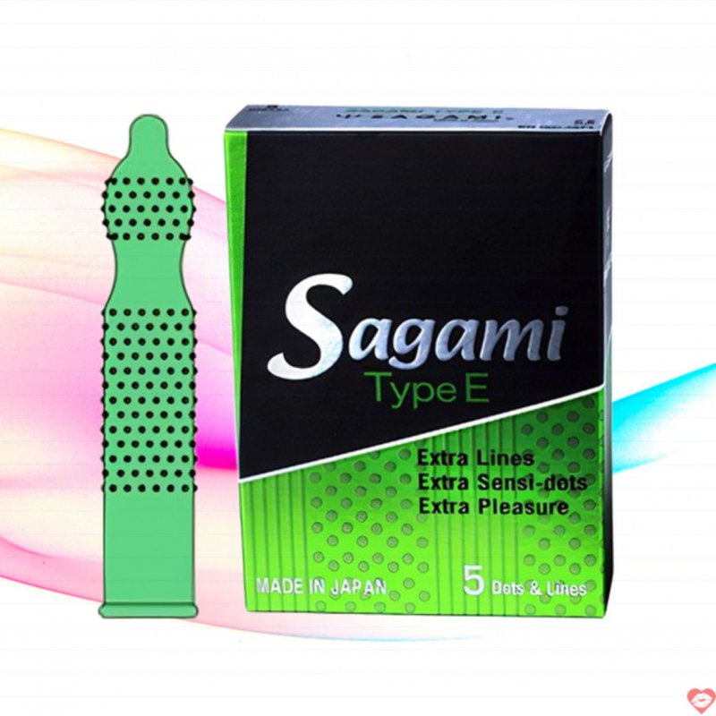 Bao Cao Su Sagami Type E – Hộp 5 Chiếc Gân Gai