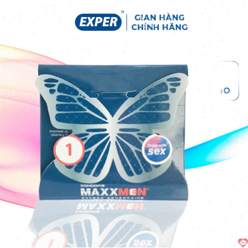 Bao Cao Su MAXXMEN 6in1 Siêu Mỏng Gân Gai Cổ Thắt Kéo Dài Thời Gian