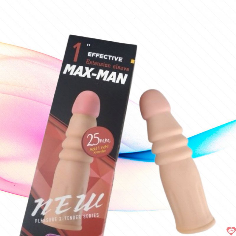 Bao Cao Su Đôn Dên Silicone Cao Cấp Max-man Lò Xo Dài Thêm 2.5cm Dành Cho Nam