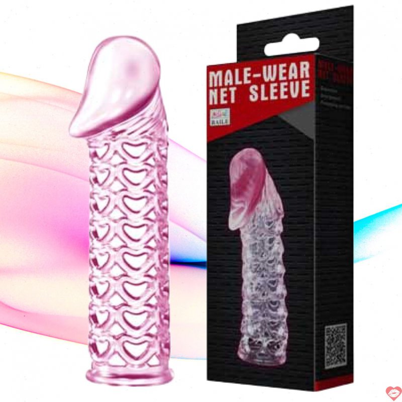 DC14D Bao đôn lưới làm dài dương vật nam đầy cuốn hút