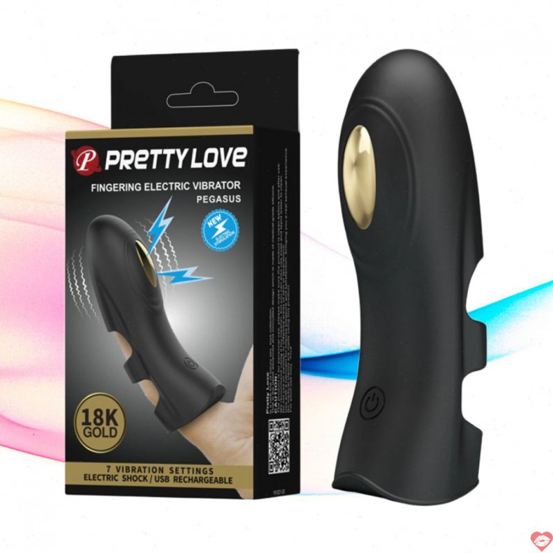 Ngón tay rung Pretty Love Pegasus 18K Gold siêu mạnh sạc nhanh kích thích 