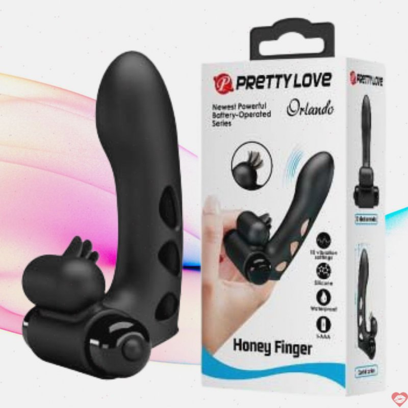 Ngón tay rung đôi liếm Prettylove Orlando 10 chế độ rung kích thích mạnh 
