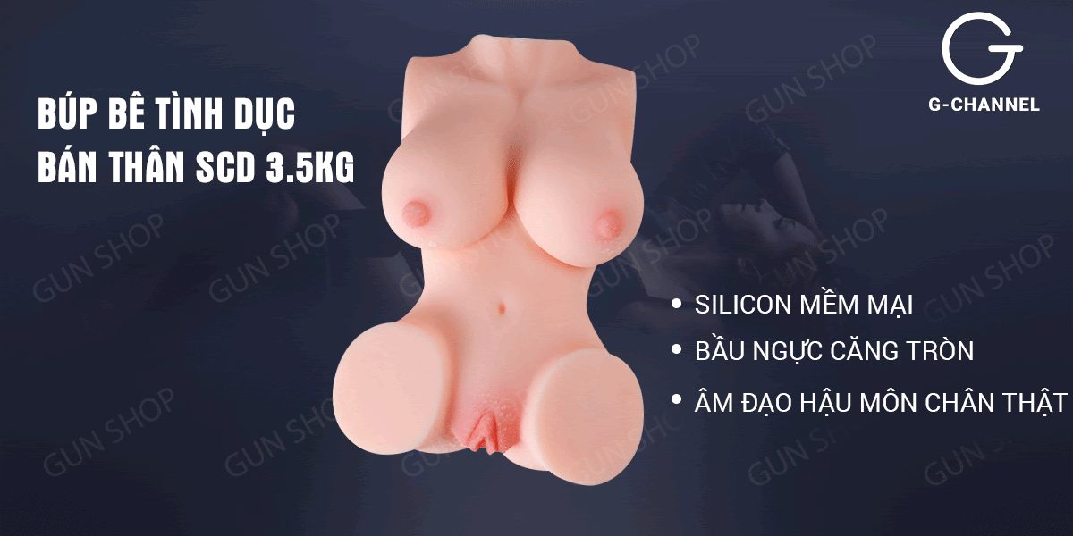  Đại lý Búp bê tình dục nữ bán thân silicon trần cao cấp mềm mịn - SCD S2 3.5kg hàng xách tay