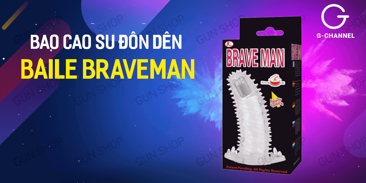  Nhập sỉ Bao cao su đôn dên tăng kích thước rung phần đầu dương vật Baile Braveman nhập khẩu
